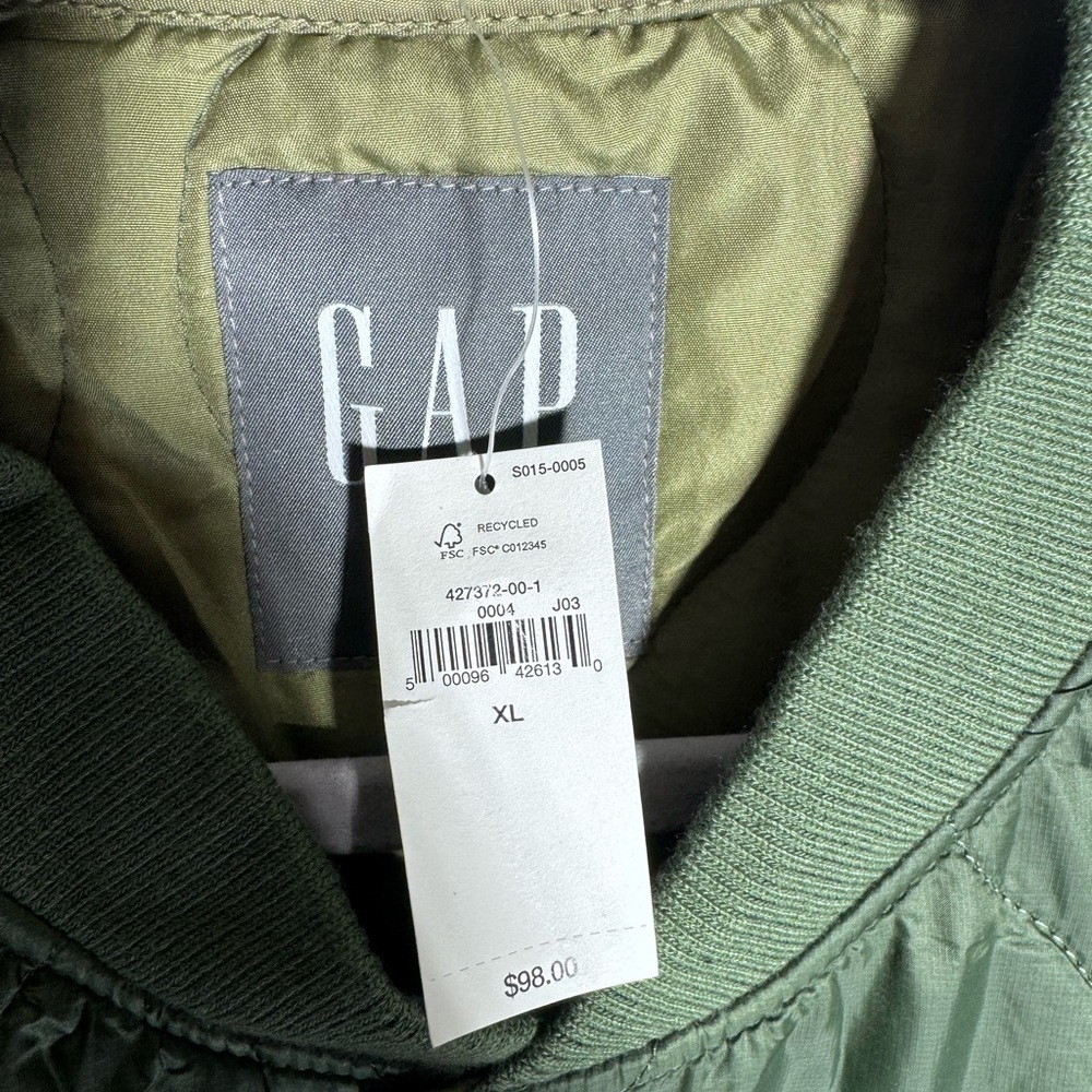 GAP Men's Olive Puffer Jacket - Picture 2 of 5